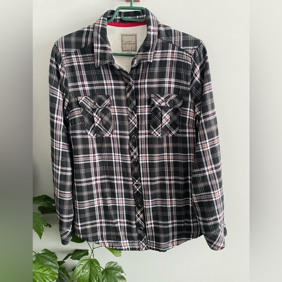 Insulated Plaid Shacket - Picture 1 of 2